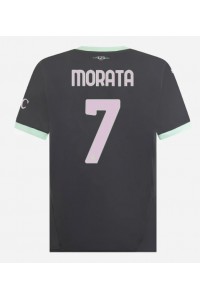 AC Milan Alvaro Morata #7 Jalkapallovaatteet Kolmaspaita 2024-25 Lyhythihainen